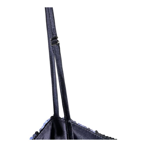 Meek Sequined Crop Top Navy Blue Size M - Picture 4 of 8